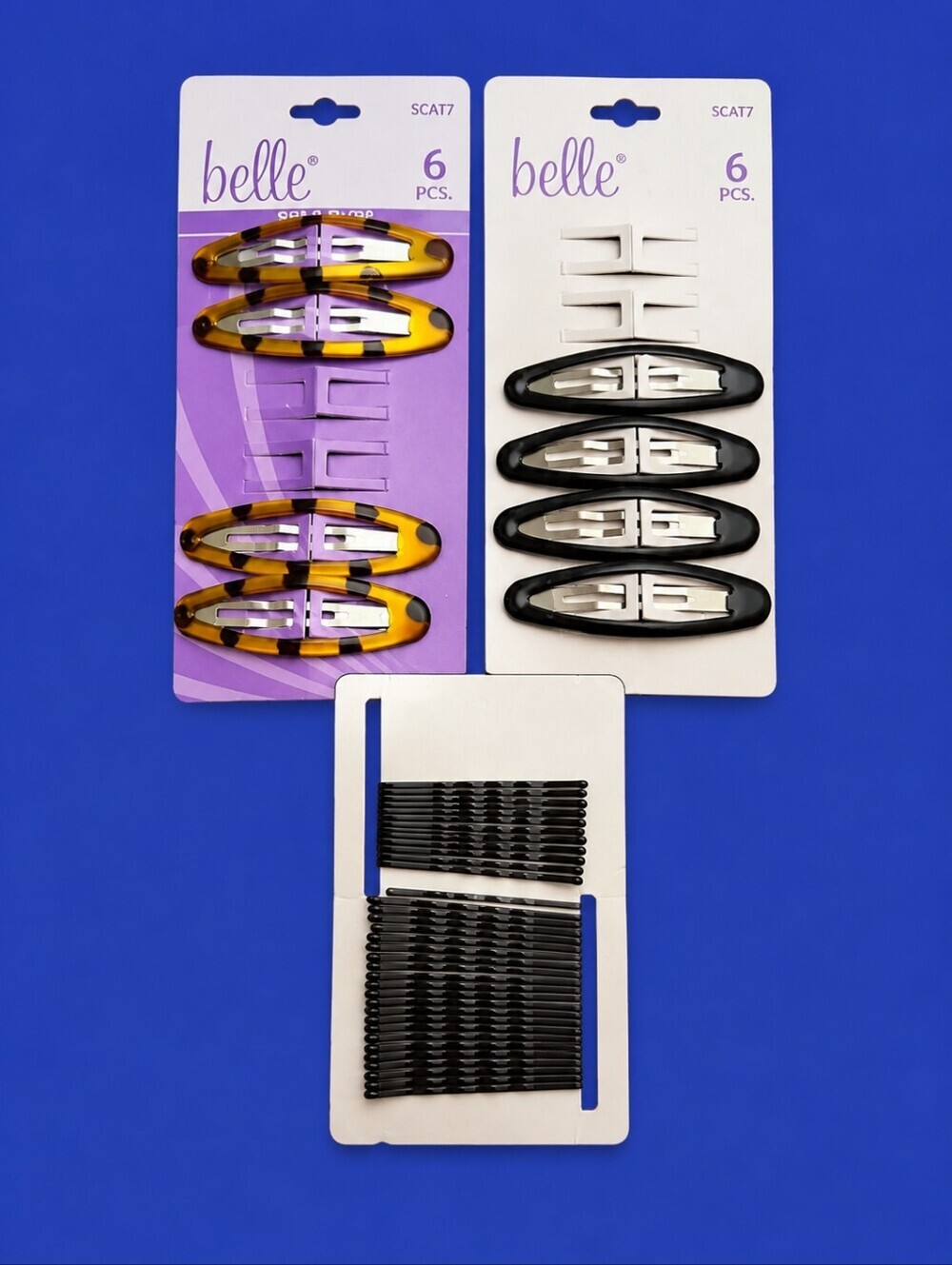 3/$30 BELLE Eight Snap Clips and 33 Bobby Pins